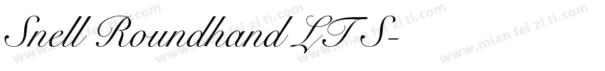 Snell Roundhand LT S字体转换